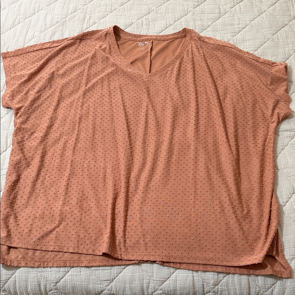 Maurices Terracotta Short Sleeve Top